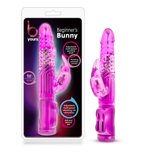 B Yours - Beginner's Bunny - Pink 22.2 cm (8.75'') Rabbit Vibrator Blush